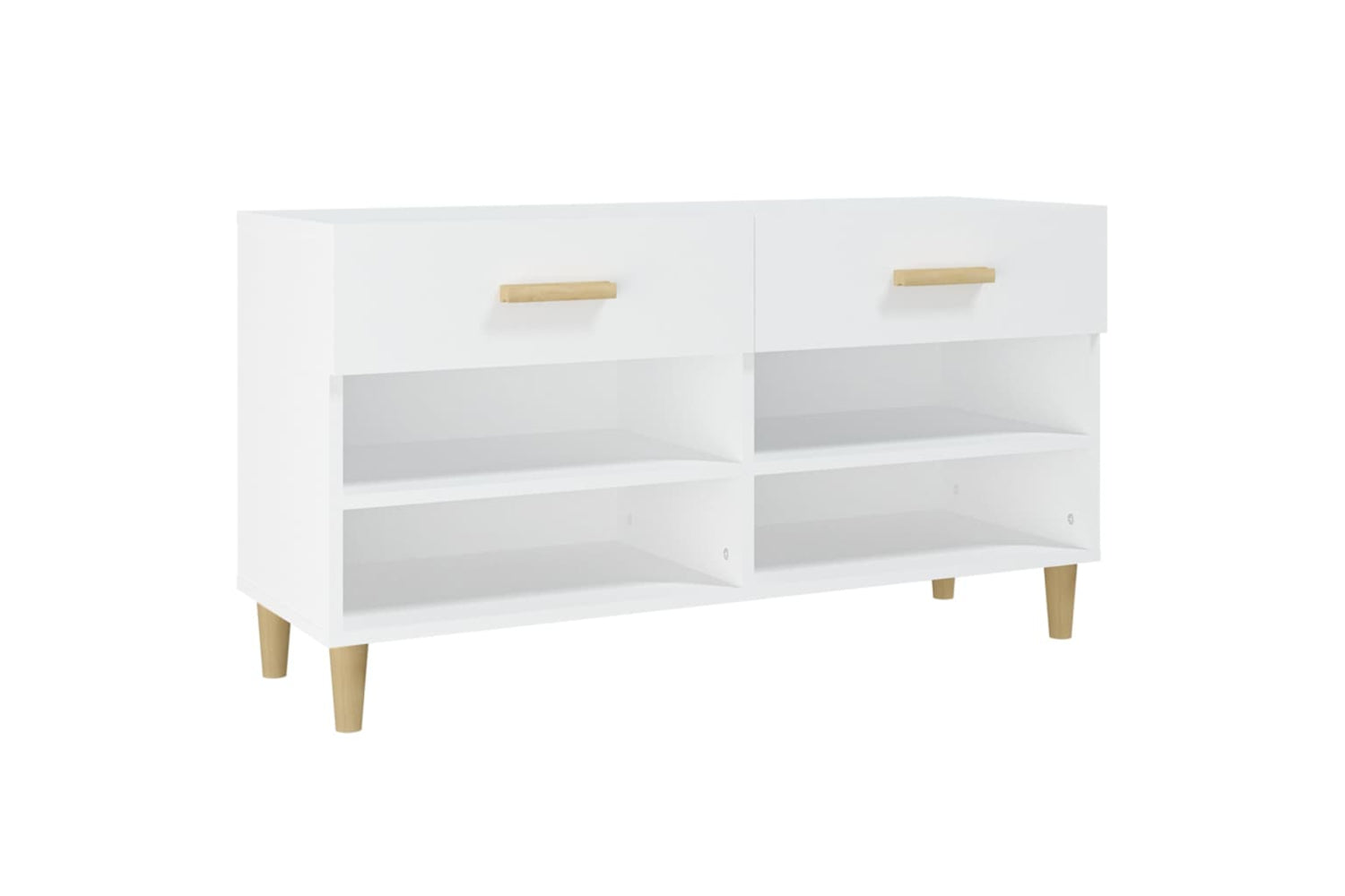vidaXL 812816 Shoe Cabinet White 102x35x55cm Engineered Wood
