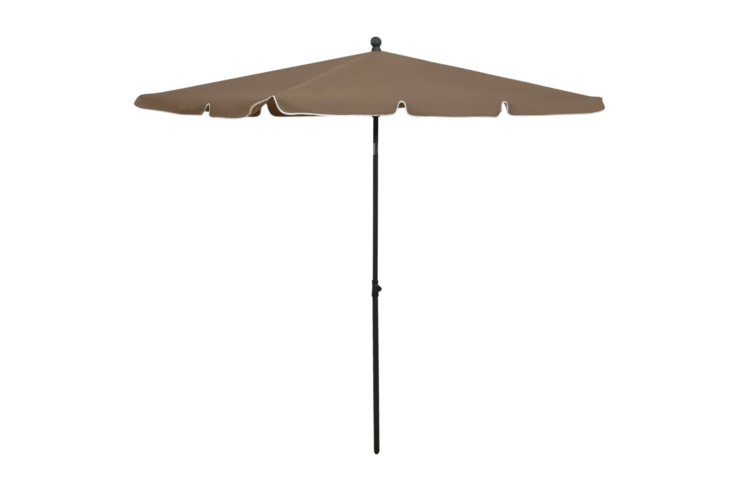 vidaXL 315546 Garden Parasol With Pole 210x140cm Taupe