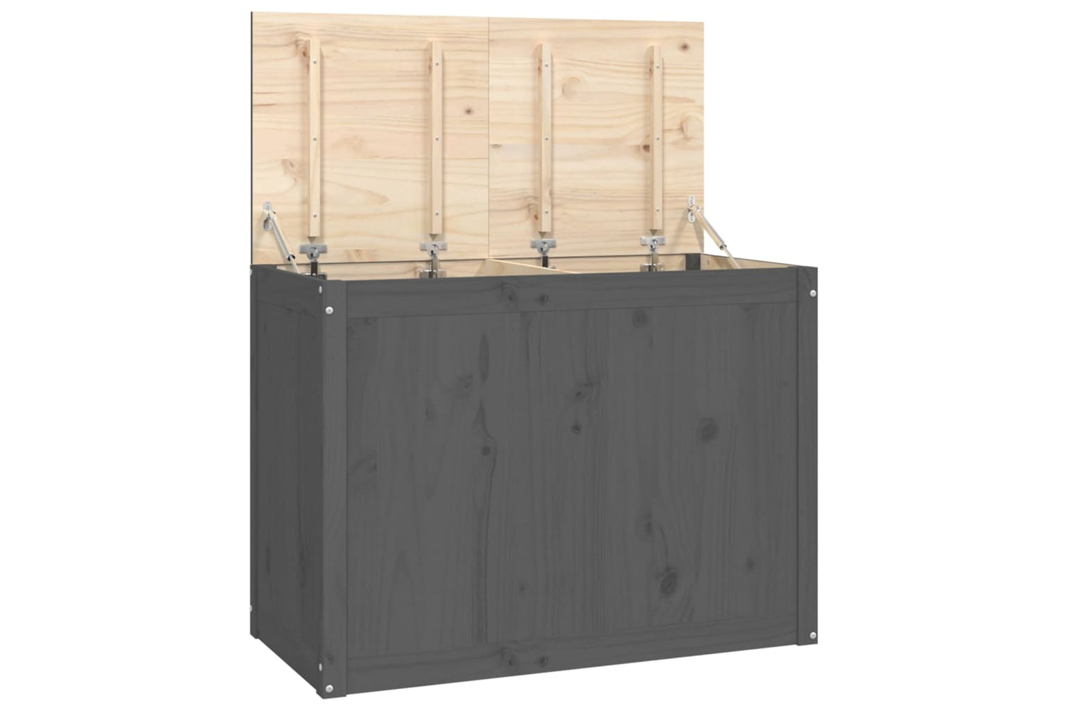 vidaXL 823571 Laundry Box Grey 88.5x44x66cm Solid Wood Pine