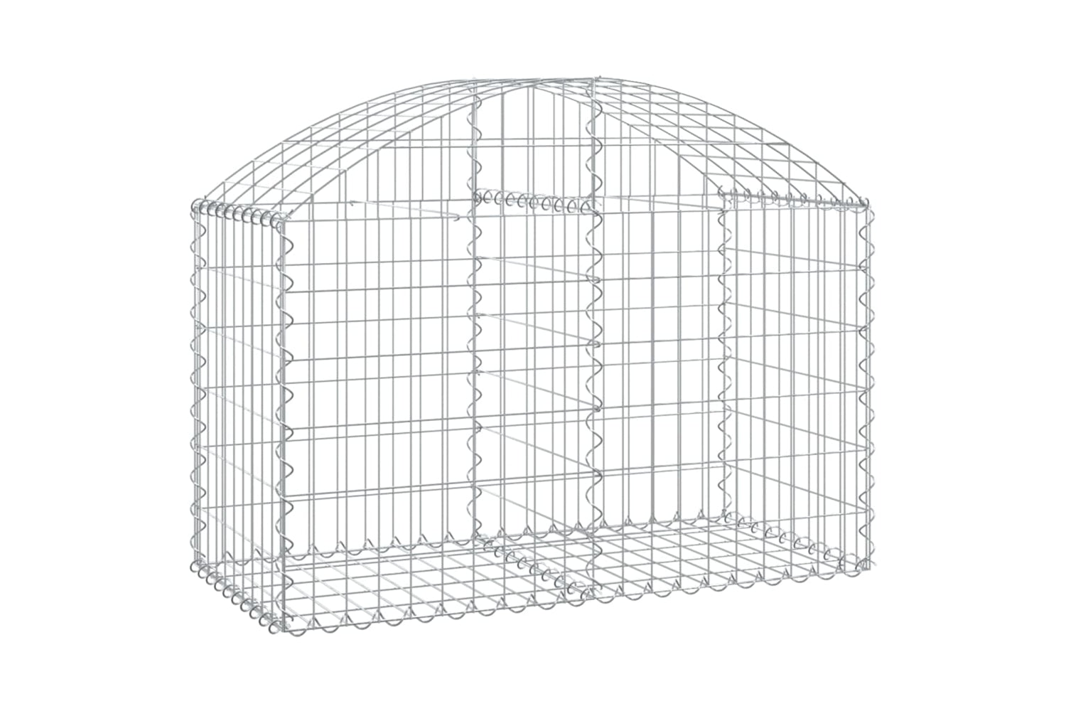 vidaXL 153433 Arched Gabion Basket 100x50x60/80cm Galvanised Iron