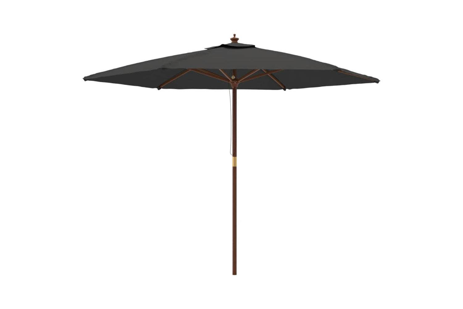 vidaXL 363169 Garden Parasol With Wooden Pole Anthracite 299x240cm