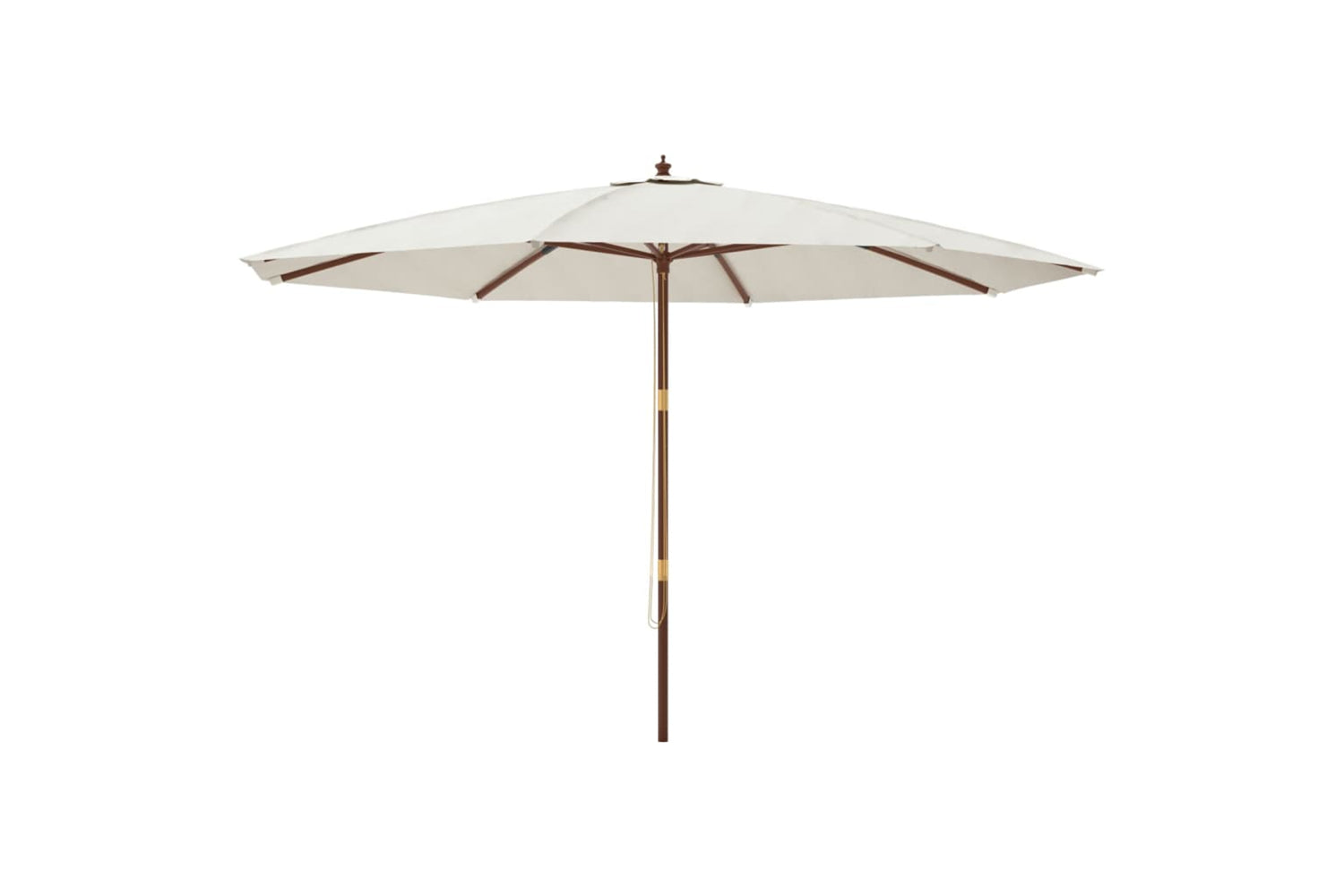 vidaXL 363175 Garden Parasol With Wooden Pole Sand 400x273cm