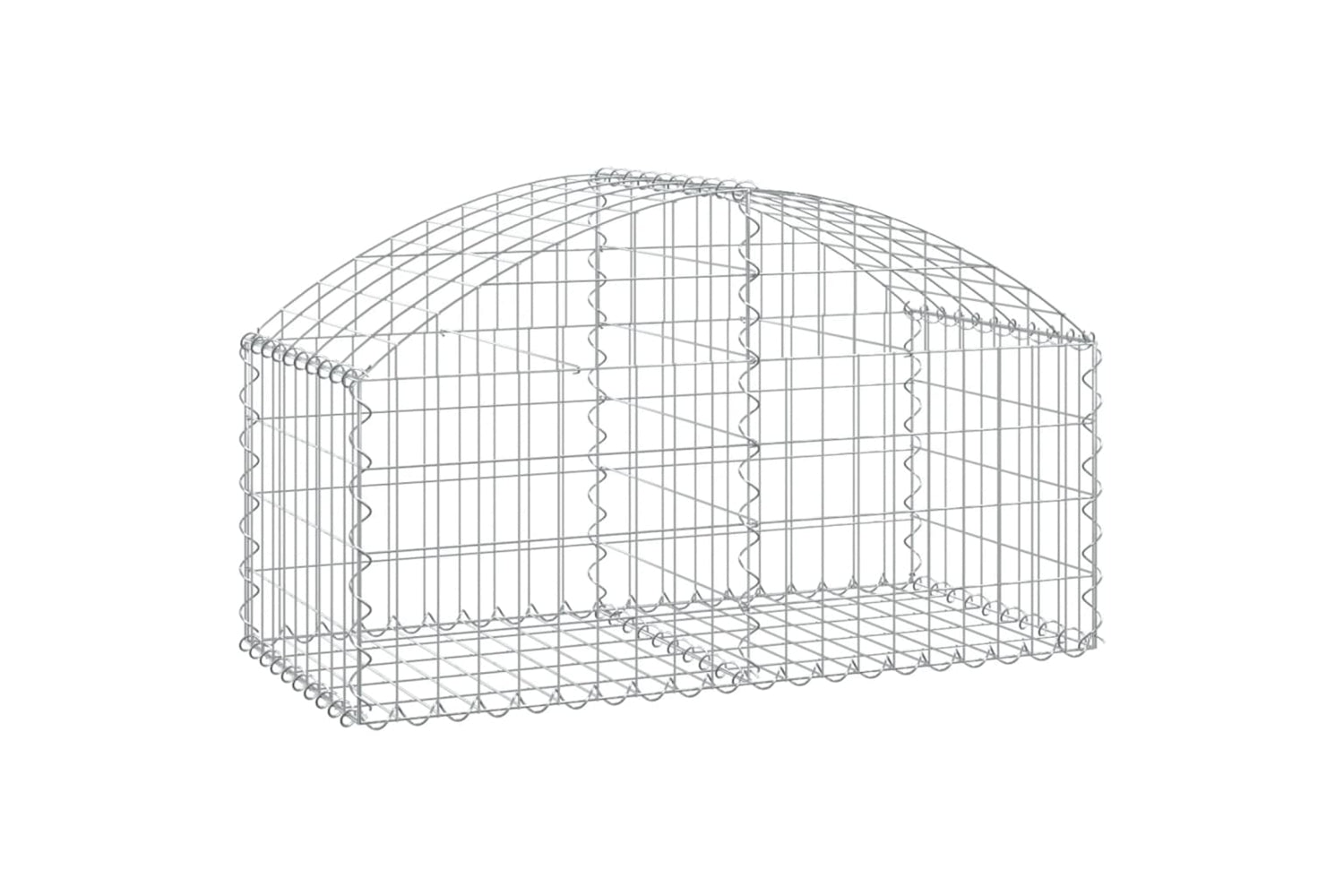 vidaXL 153432 Arched Gabion Basket 100x50x40/60cm Galvanised Iron