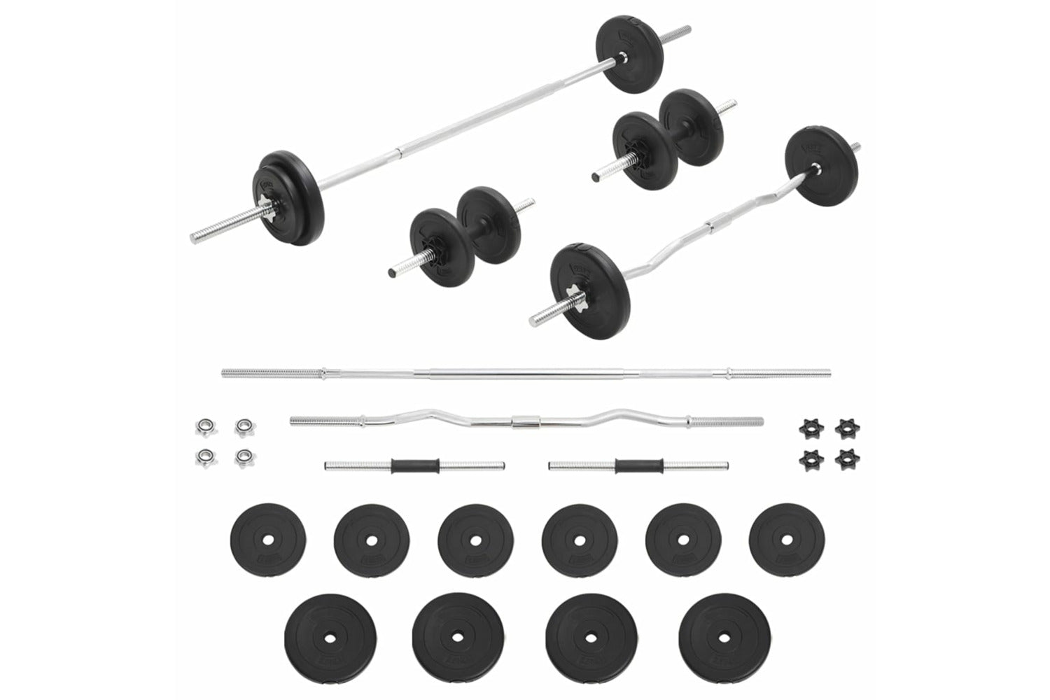 Vidaxl 93588 Barbell And Dumbbell Set 30 Kg-2