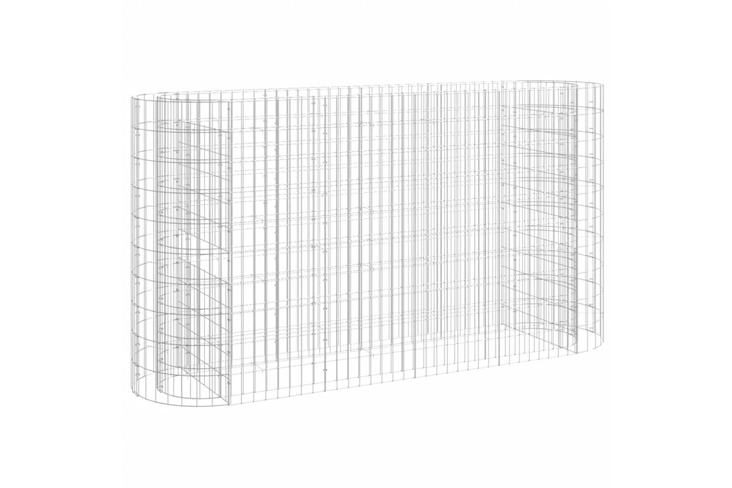 vidaXL 152033 Gabion Raised Bed Galvanised Iron 190x50x100cm
