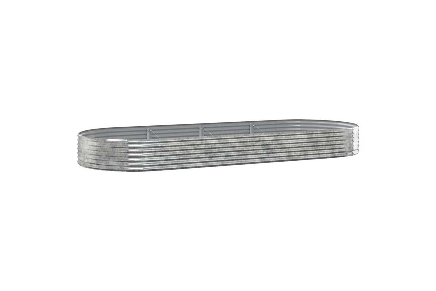 vidaXL 319037 Garden Raised Bed Powder-coated Steel 373x140x36cm Silver