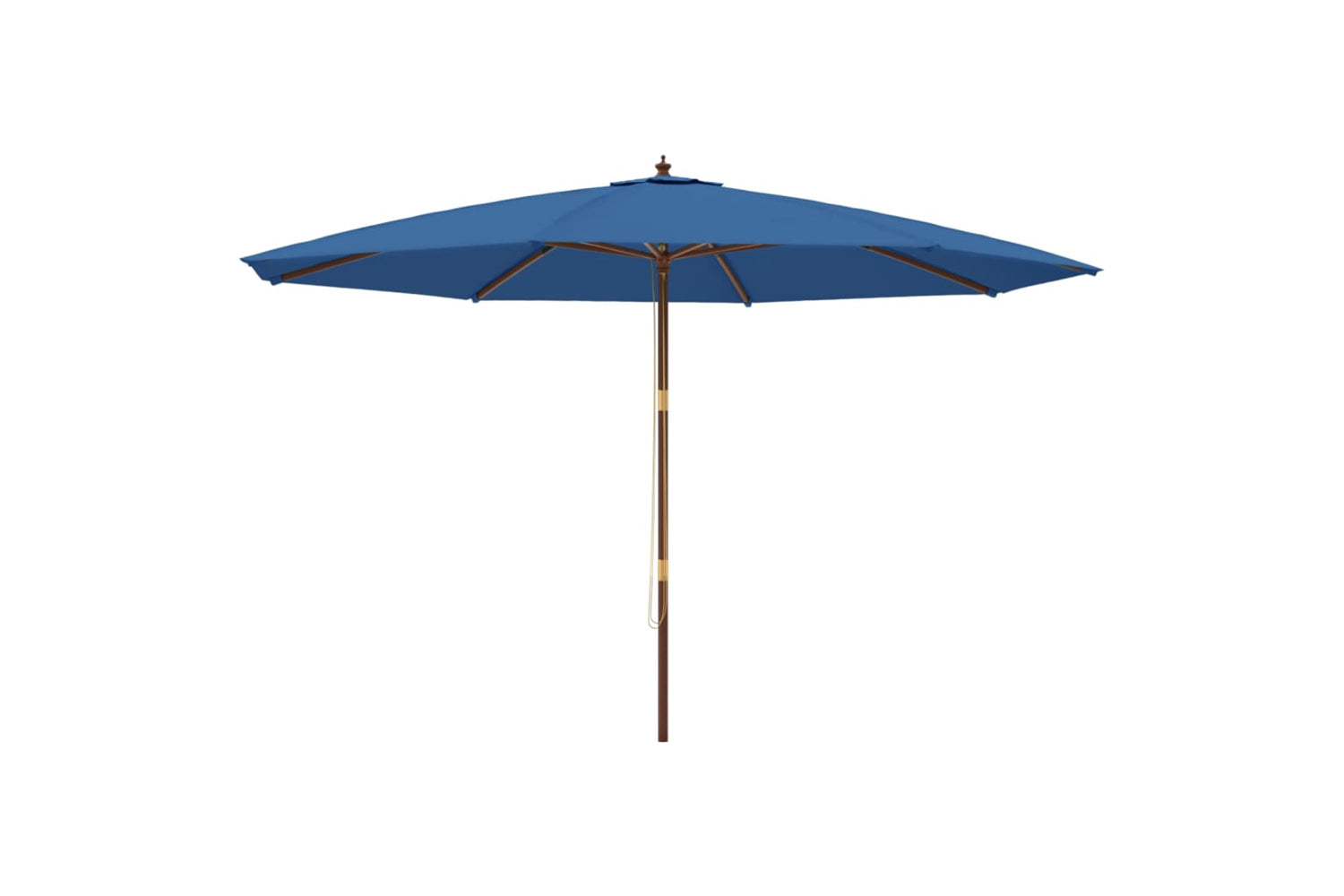 vidaXL 363182 Garden Parasol With Wooden Pole Azure Blue 400x273cm
