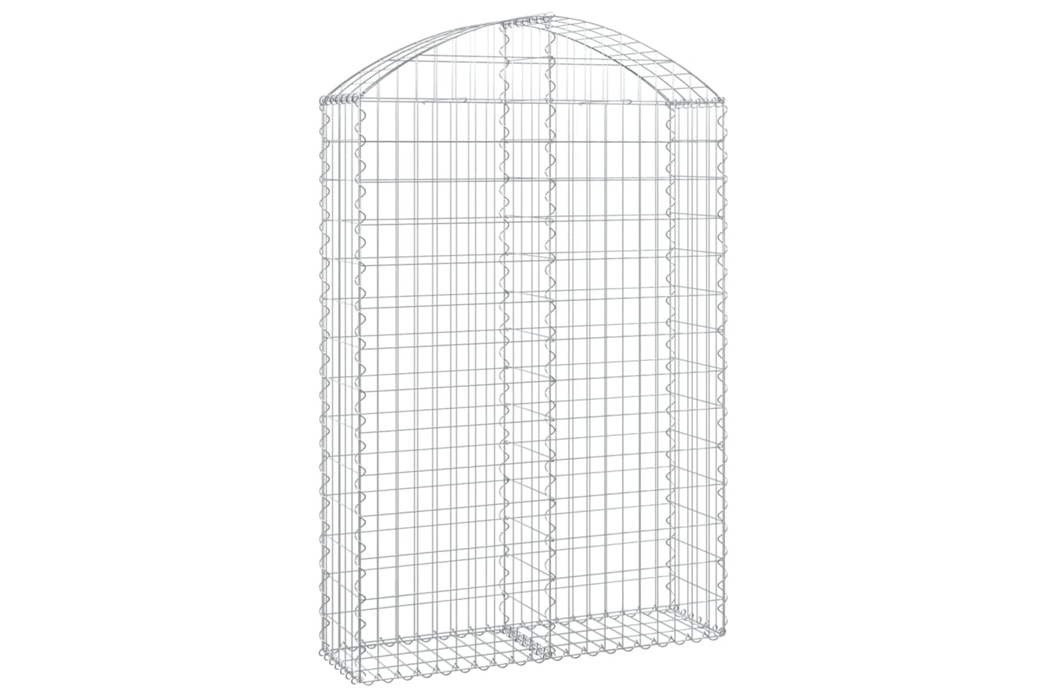 vidaXL 153427 Arched Gabion Basket 100x30x140/160cm Galvanised Iron
