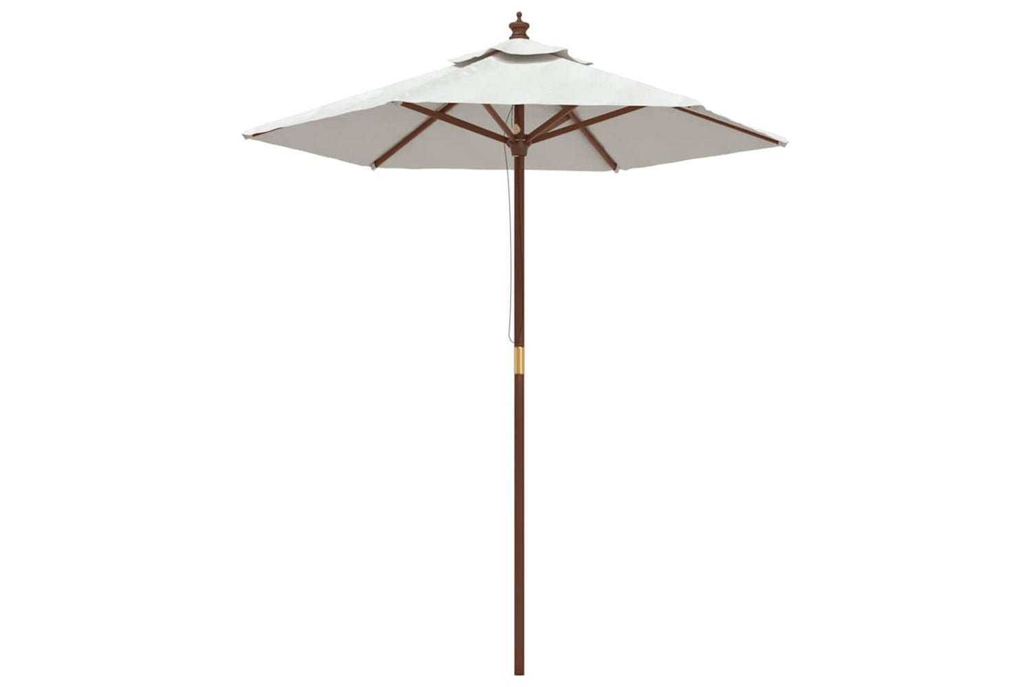 vidaXL 363159 Garden Parasol With Wooden Pole Sand 196x231cm