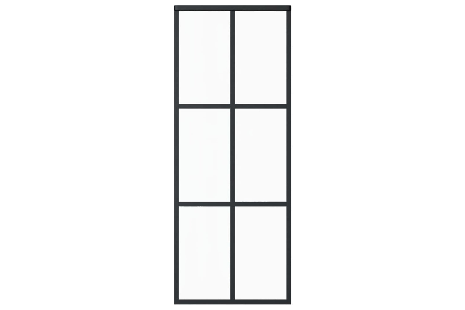 vidaXL 151011 Sliding Door Esg Glass And Aluminium 76x205cm Black-2