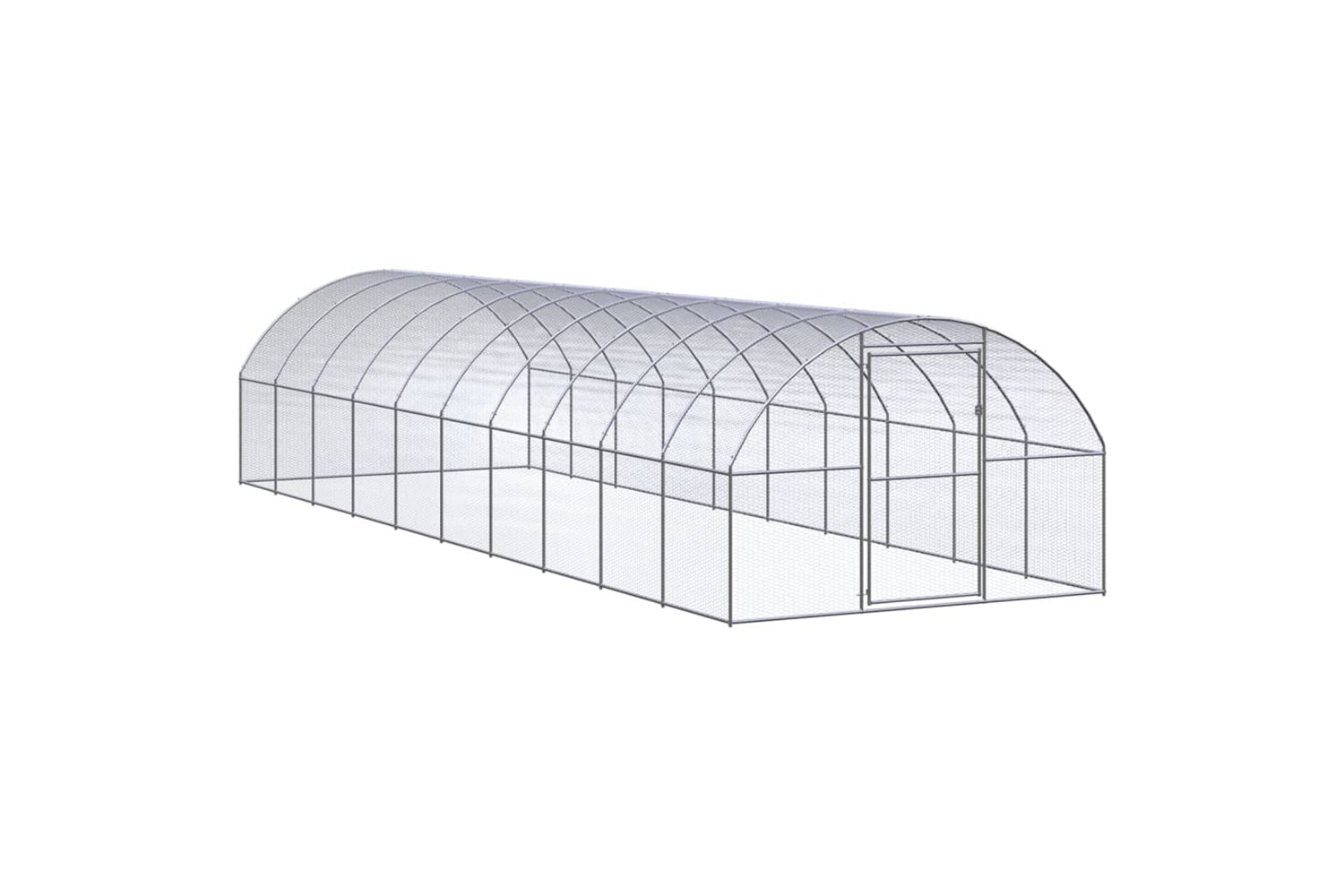 Vidaxl 3095467 Outdoor Chicken Coop 3x10x2 M Galvanised Steel