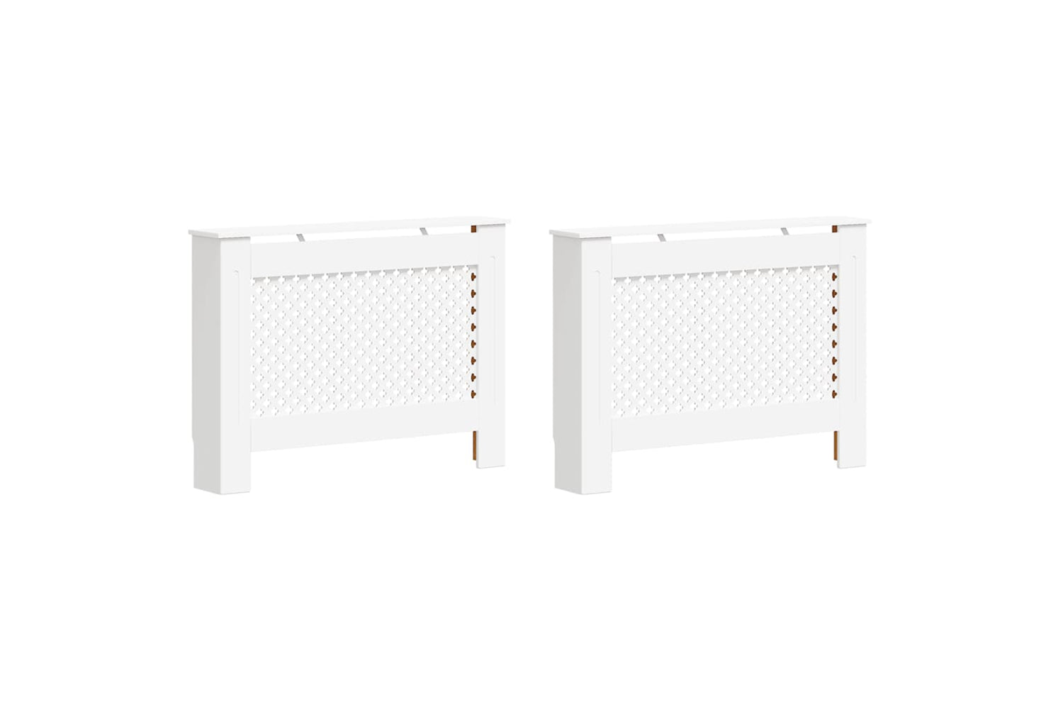vidaXL 3051377 Radiator Covers 2 Pcs White 112x19x81.5cm Mdf