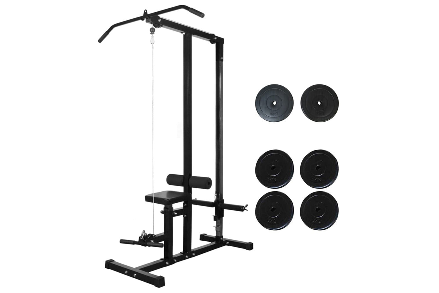 Vidaxl Power Tower With Weight Plates 40 Kg-2