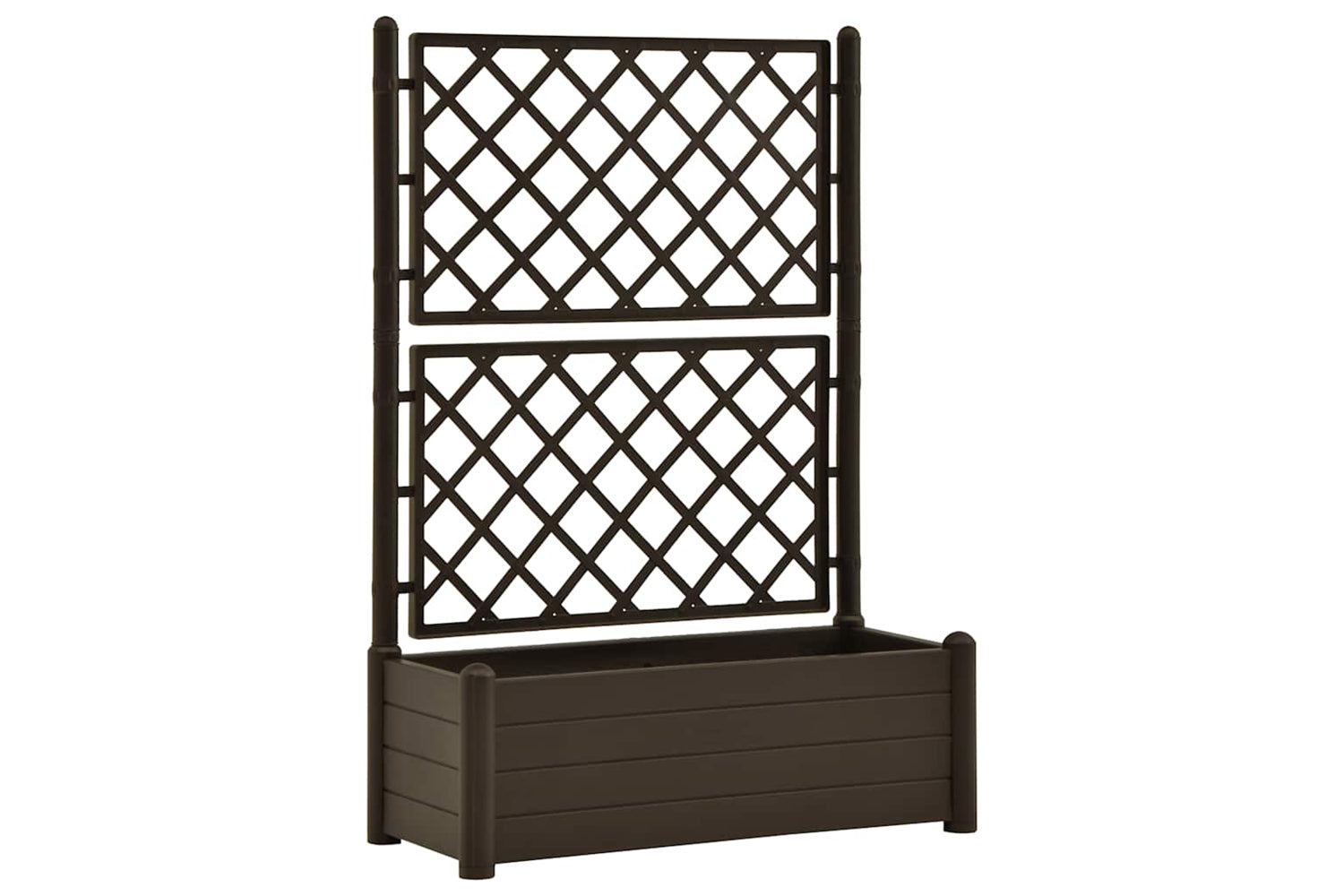 vidaXL 313984 Garden Planter With Trellis 100x43x142cm Pp Mocha