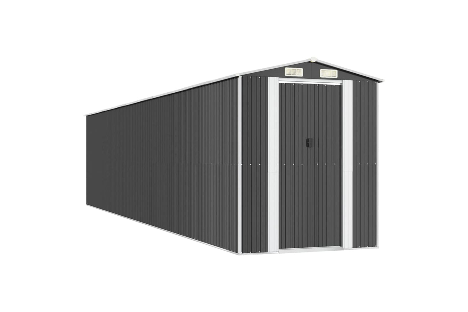 vidaXL 3147458 Garden Shed Anthracite 192x938x223cm Galvanised Steel