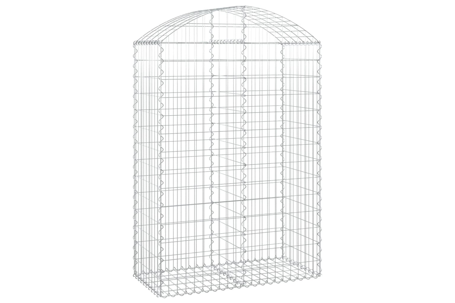 vidaXL 153437 Arched Gabion Basket 100x50x140/160cm Galvanised Iron