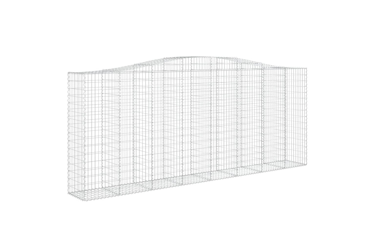 vidaXL 153418 Arched Gabion Basket 400x50x160/180cm Galvanised Iron