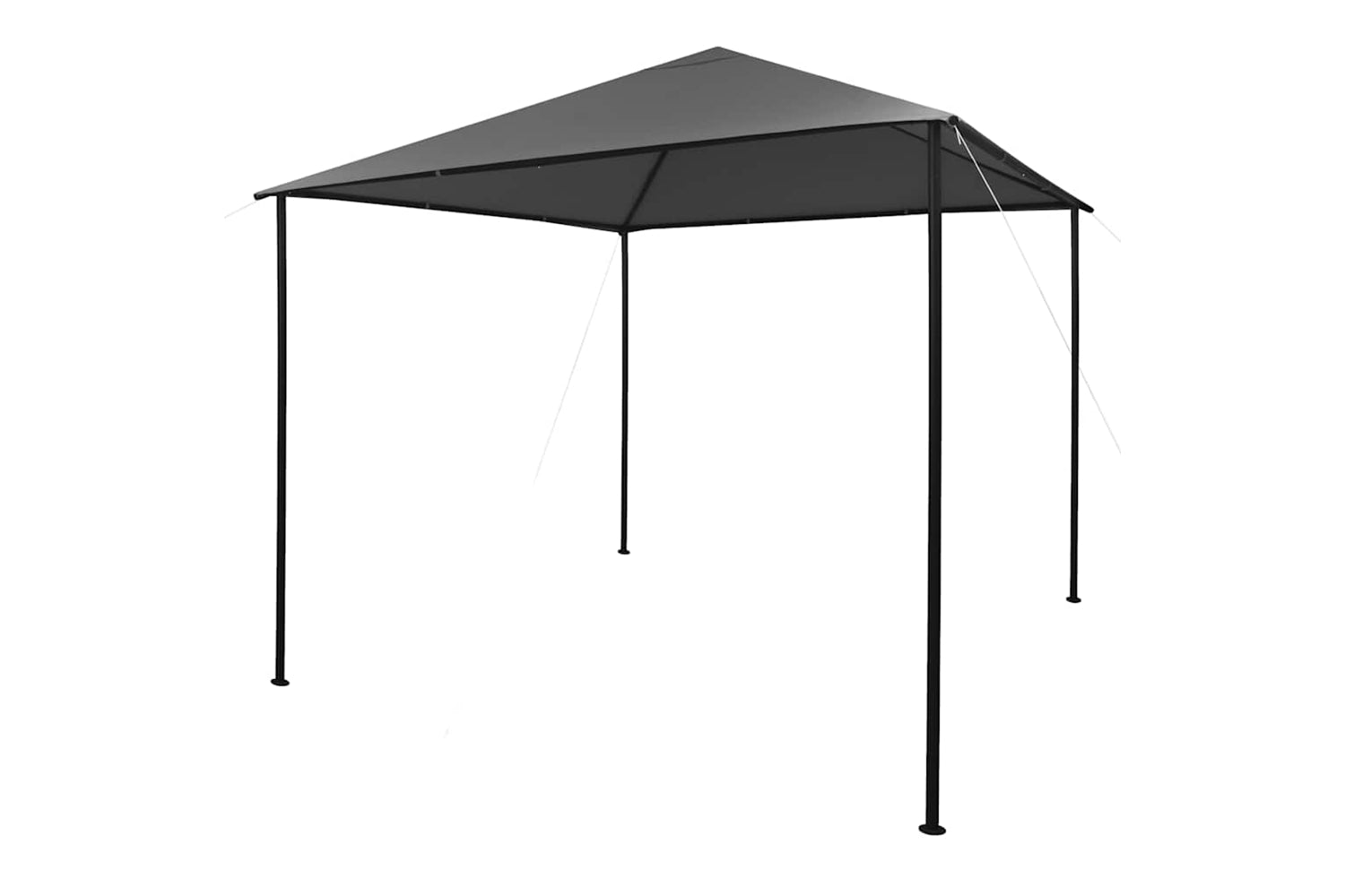 Vidaxl 312240 Gazebo 3x3 M Anthracite Fabric And Steel 180 G/mâ²