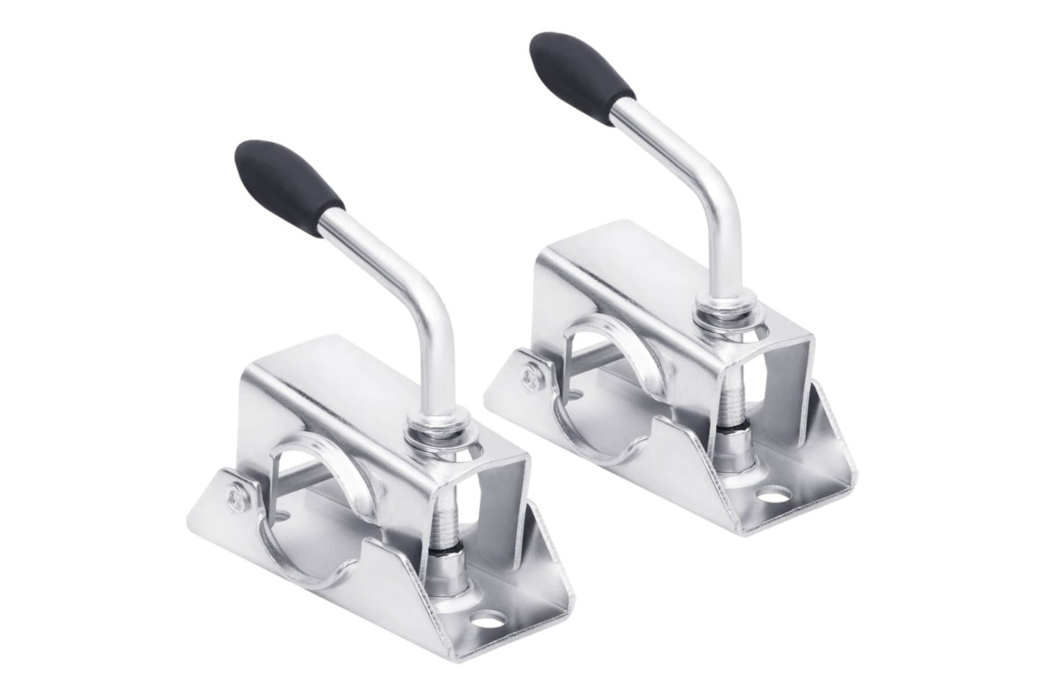 vidaXL 152245 Jockey Wheel Clamps 2 Pcs 13.5x6.5x14cm Galvanised Steel-2