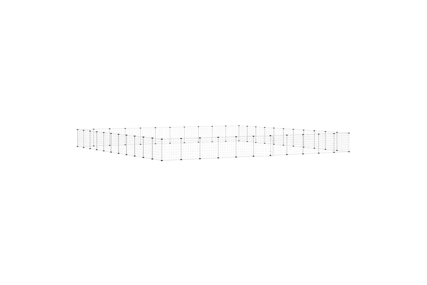 vidaXL 3114022 44-panel Pet Cage With Door Black 35x35cm Steel