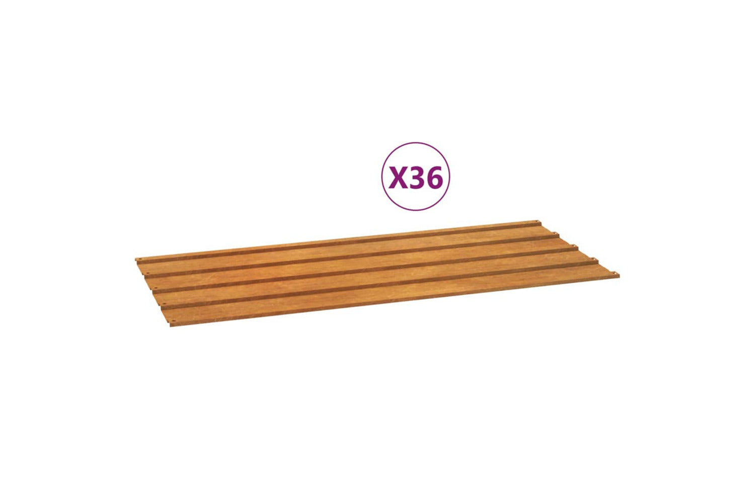 vidaXL 3100508 Roof Panels 36 Pcs Grey 100x44cm Corten Steel-2