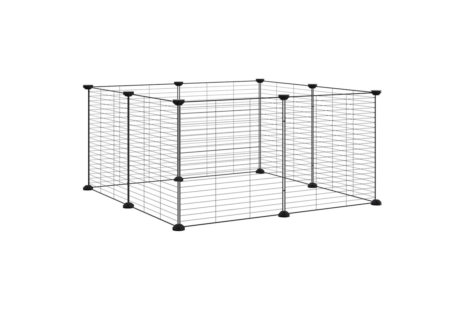 vidaXL 171624 8-panel Pet Cage Black 35x35cm Steel