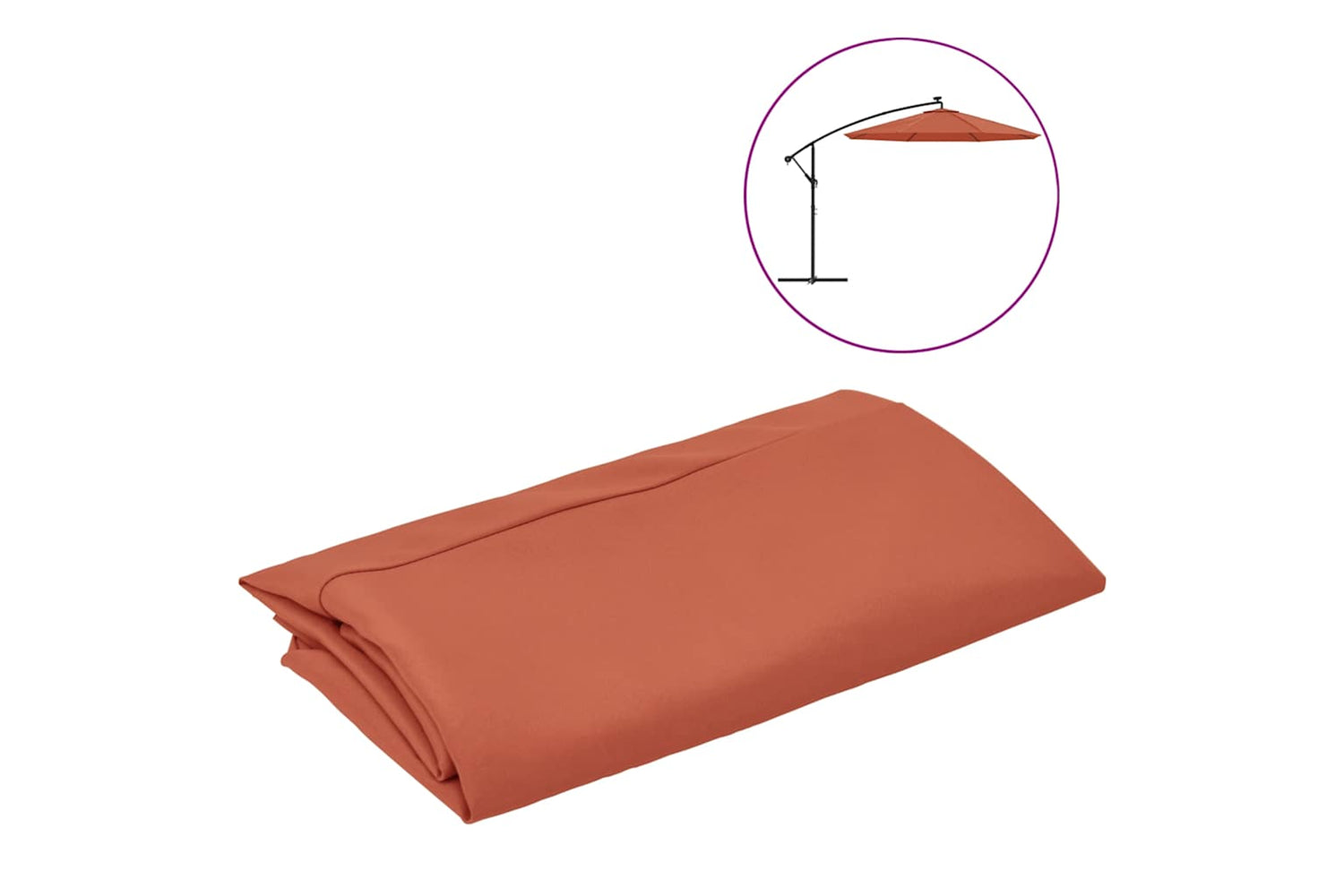 vidaXL 313817 Replacement Fabric For Cantilever Umbrella Terracotta 350cm