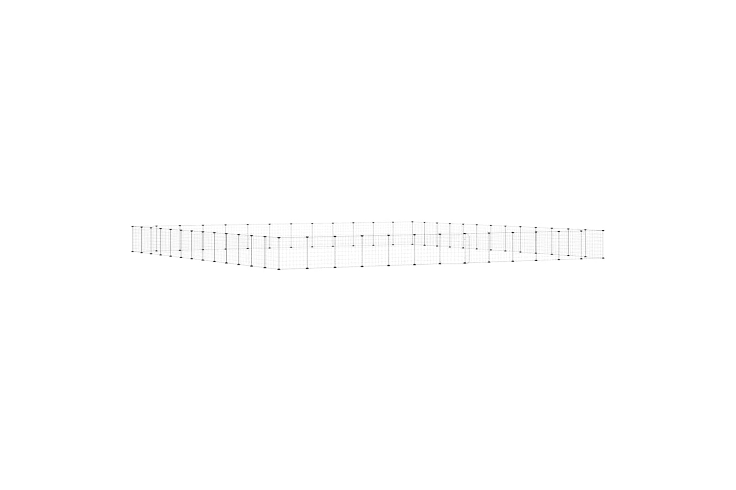 vidaXL 3114023 52-panel Pet Cage With Door Black 35x35cm Steel