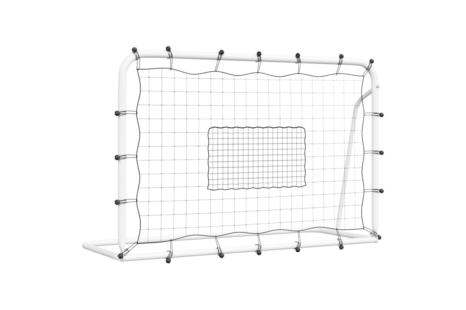 vidaXL Football Net Rebounder White&black 184x61x123cm Steel And Pe-2