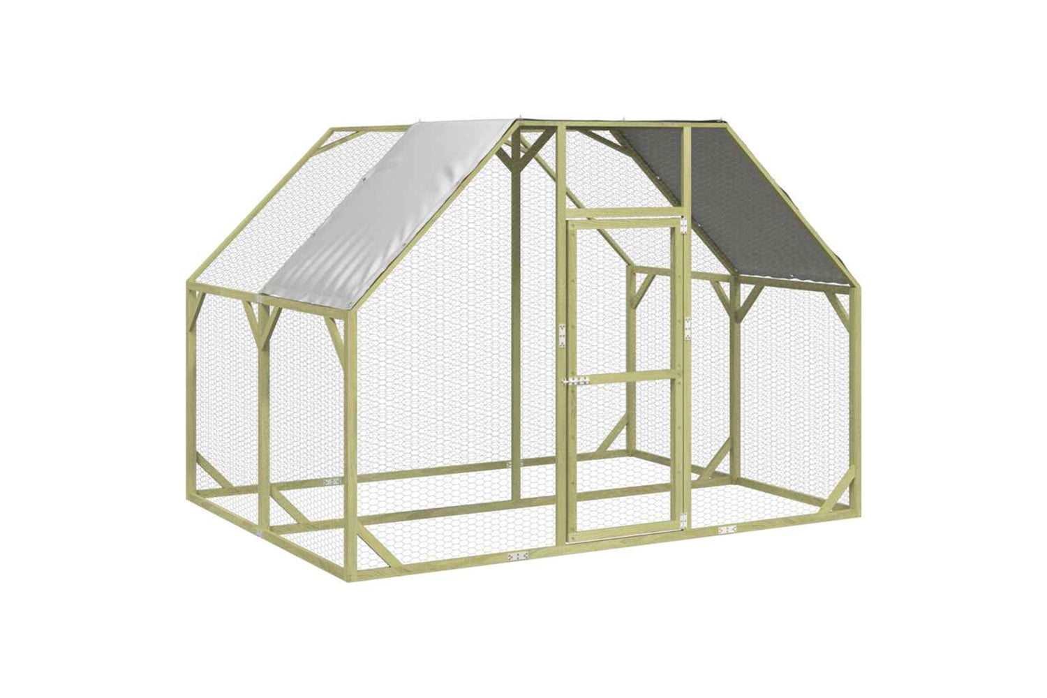 vidaXL 3102988 Chicken Coop 268x200x190cm Impregnated Solid Wood Pine