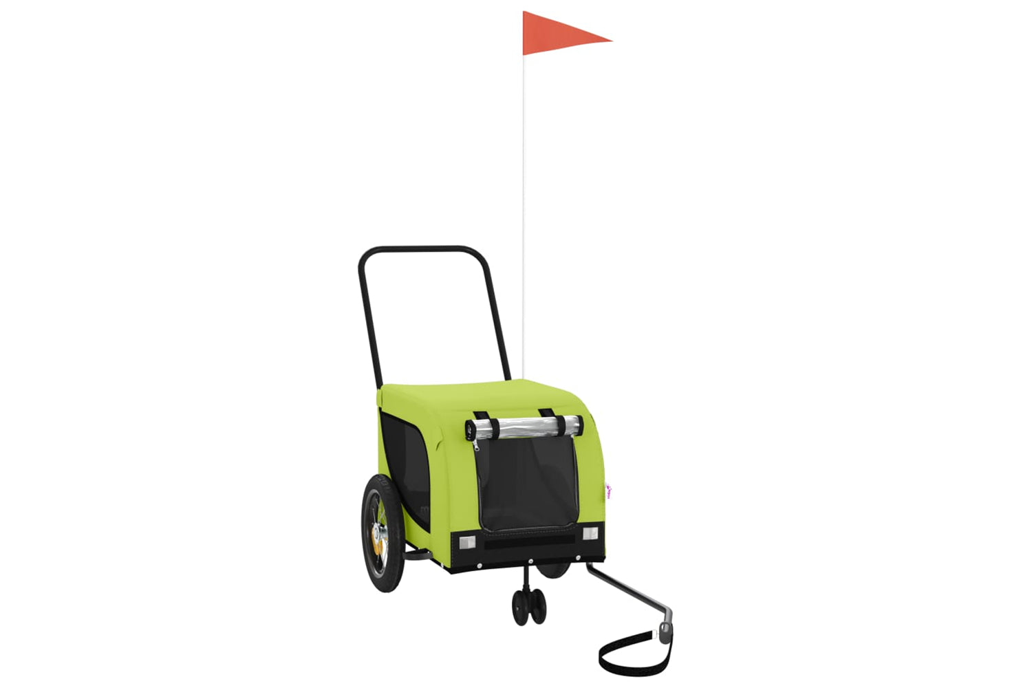 Vidaxl 94018 Pet Bike Trailer Green And Black Oxford Fabric And Iron