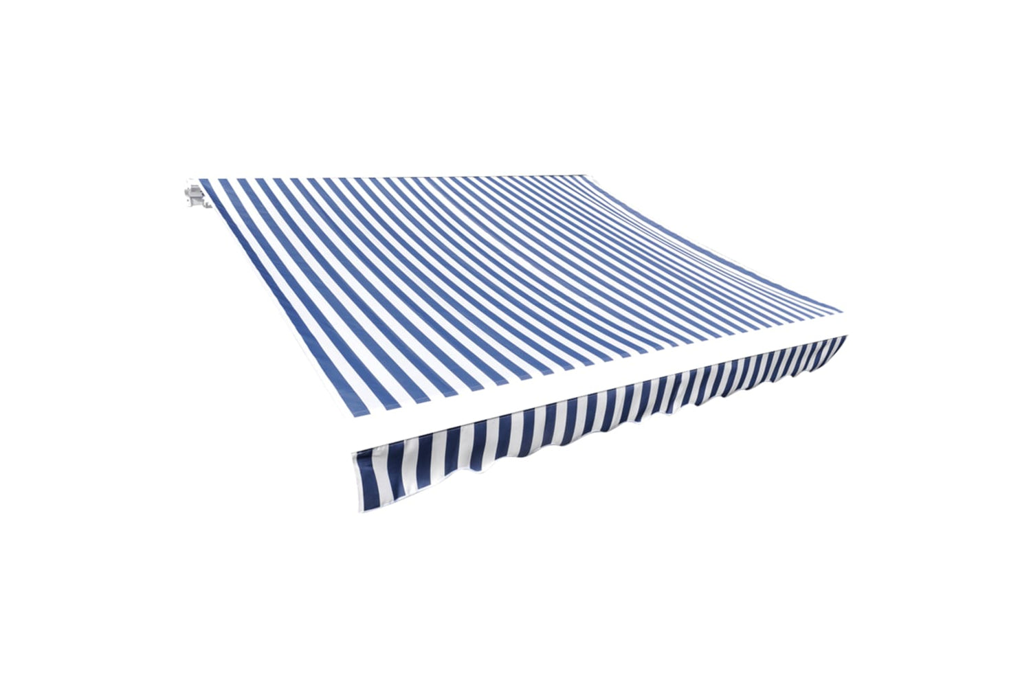 vidaXL 143700 Awning Top Sunshade Canvas Blue & White 450x300cm