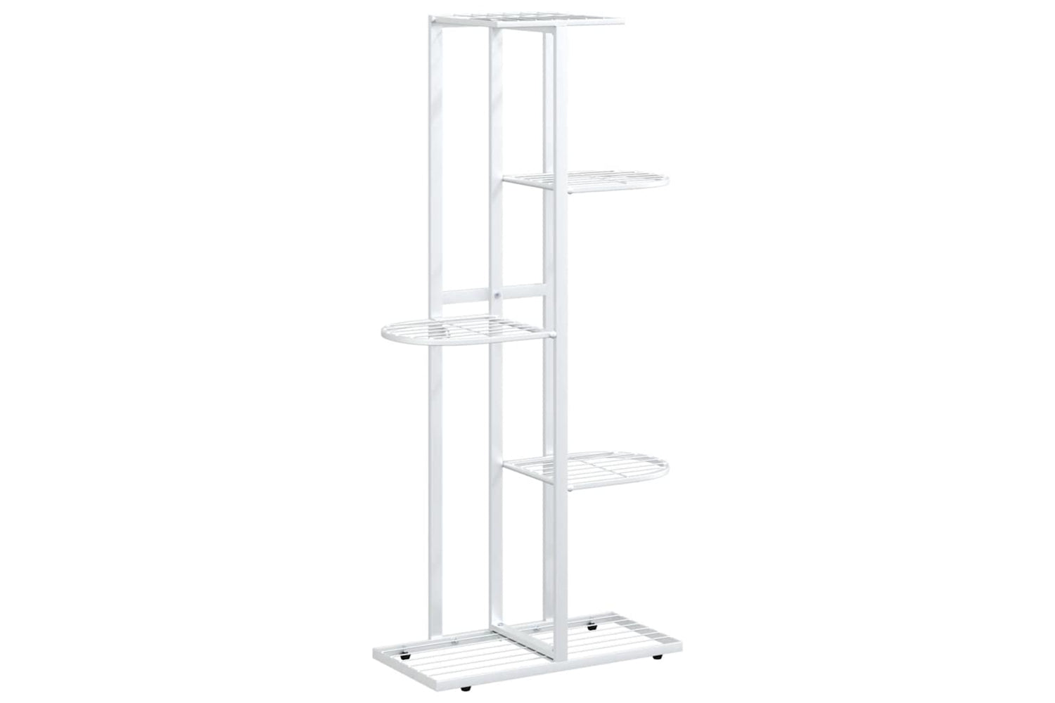 vidaXL 336111 5-floor Flower Stand 43x22x98cm White Metal