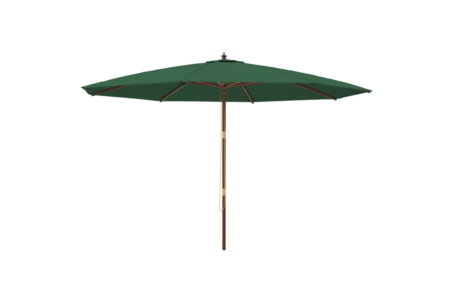 vidaXL 363176 Garden Parasol With Wooden Pole Green 400x273cm