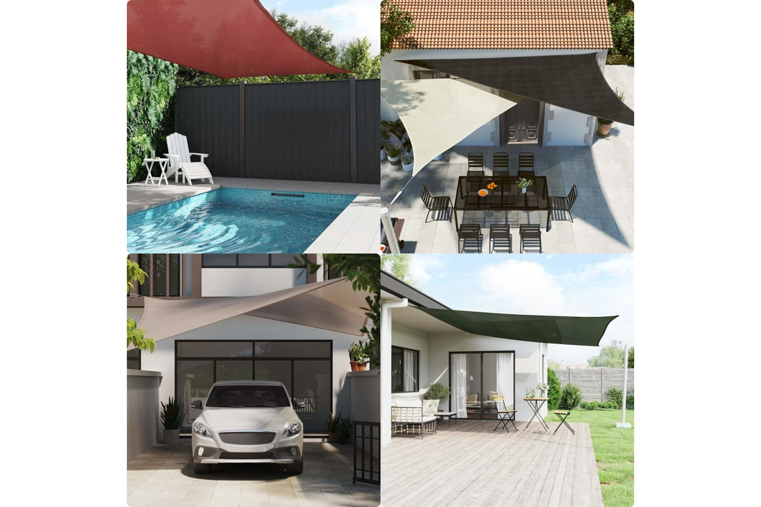 vidaXL 311245 Sunshade Sail 160 G/mÂ² White 4x7 M Hdpe-2
