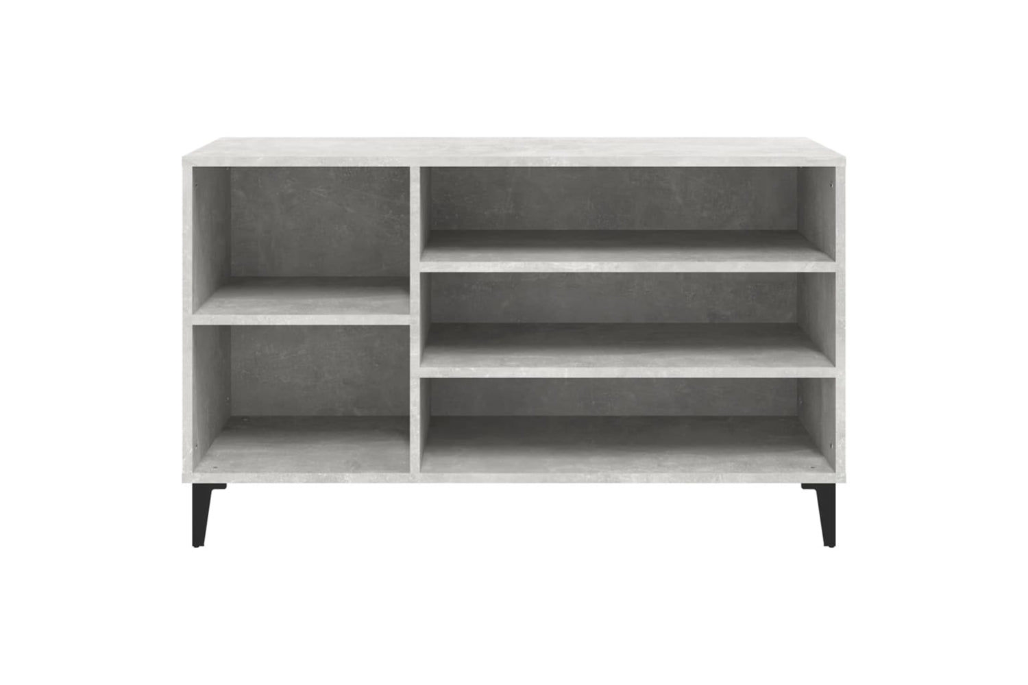 vidaXL 819752 Shoe Cabinet Concrete Grey 102x36x60cm Engineered Wood-5