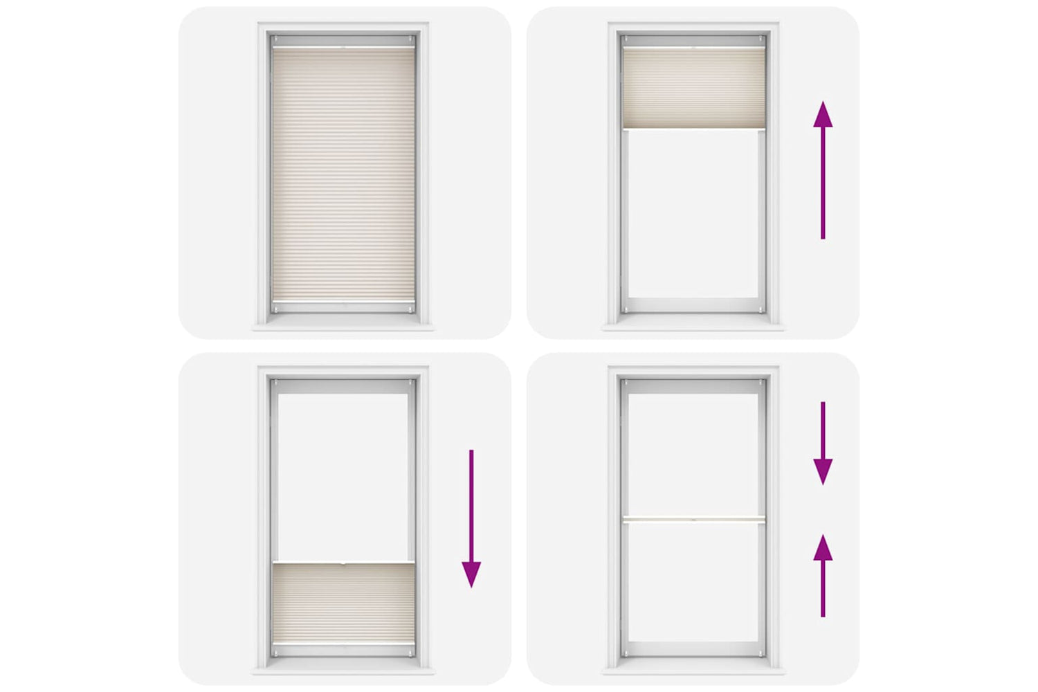 Vidaxl Plisse Blind 100x200cm Cream-5