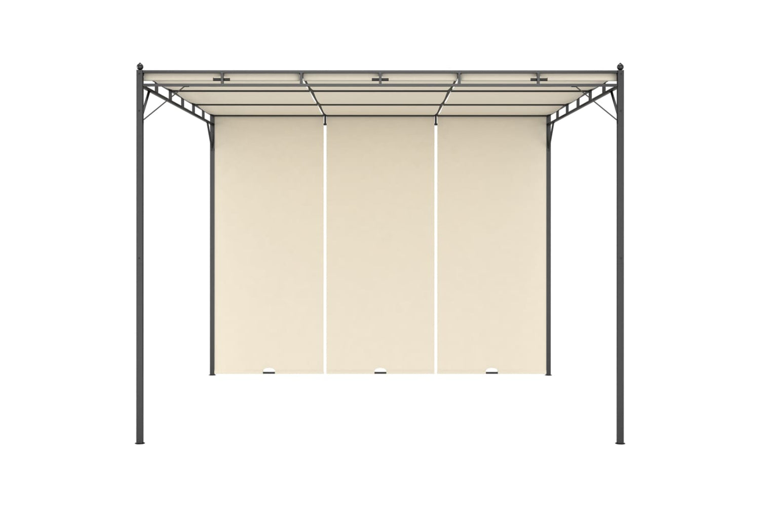 Vidaxl 47993 Garden Gazebo With Side Curtain 3x3x2.25m Cream-2