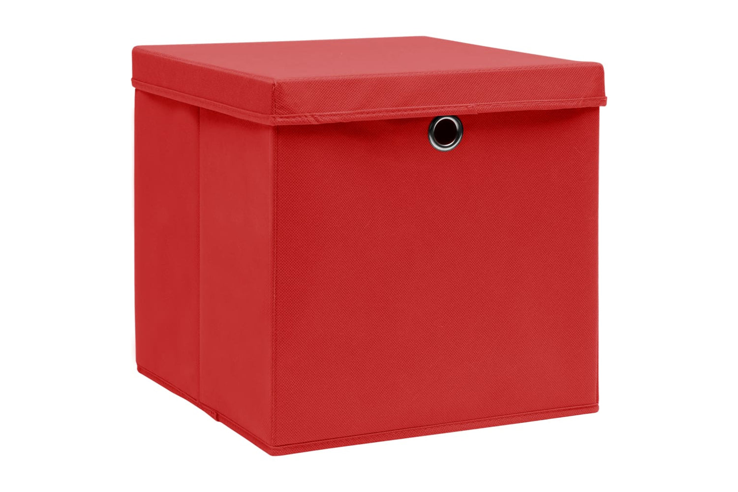 Vidaxl 288362 Storage Boxes With Lids 4 Pcs Red 32x32x32 Cm Fabric-2