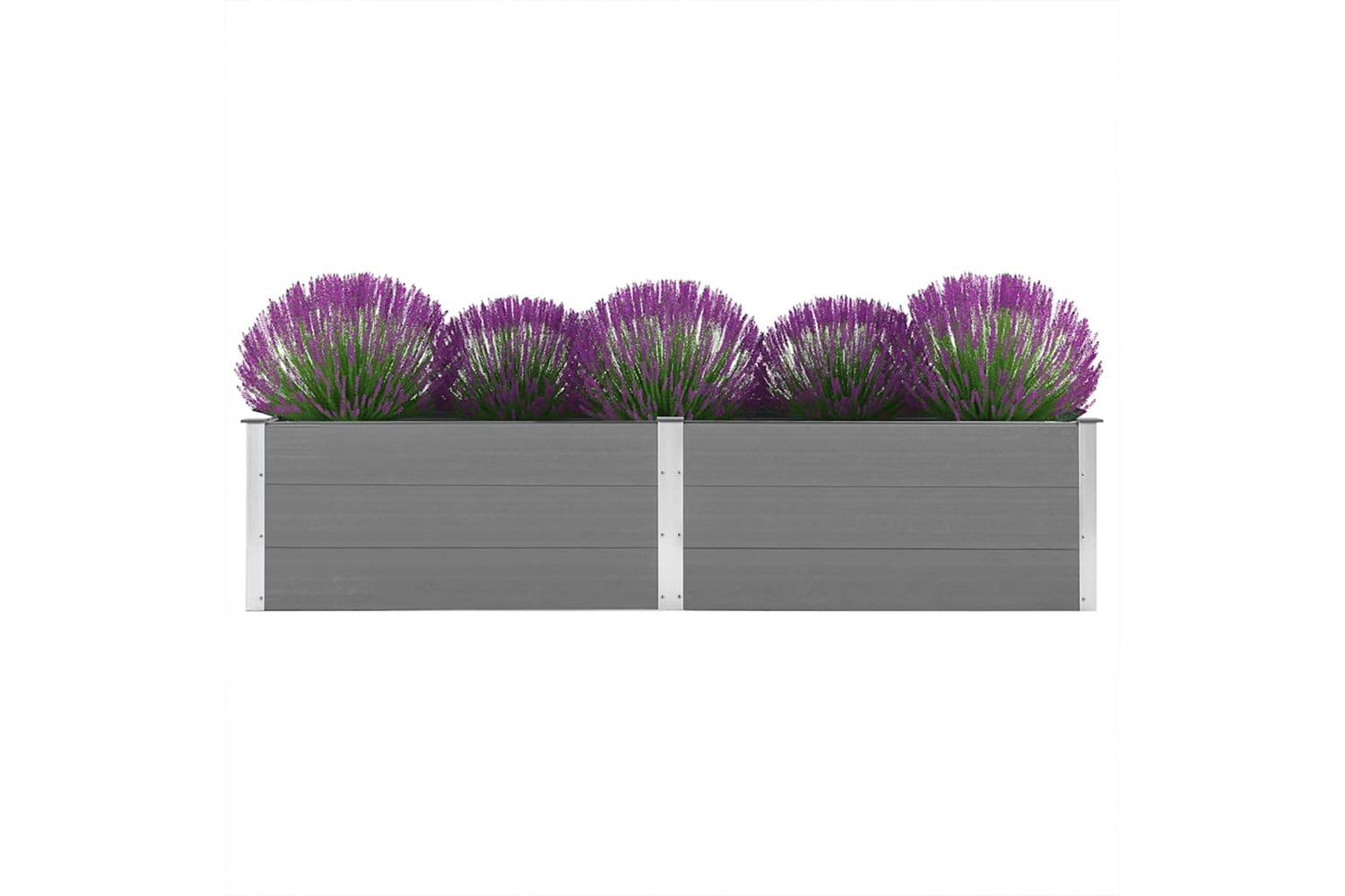 vidaXL 49057 Garden Raised Bed 250x50x54cm Wpc Grey-2