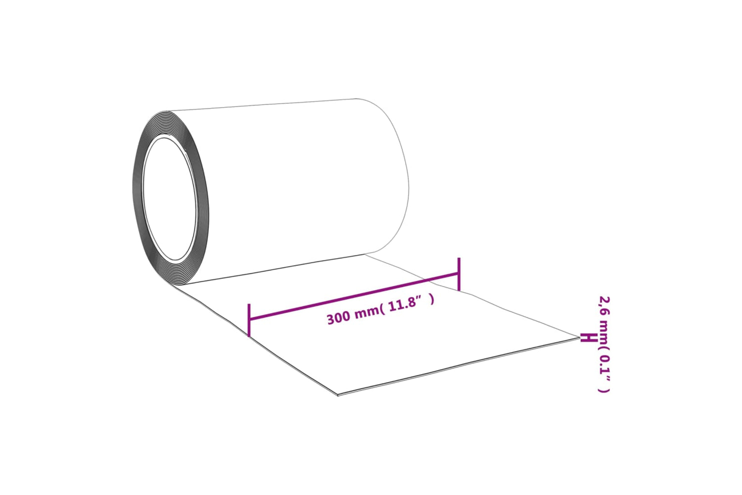 Vidaxl 288282 Strip Curtain Roll Pvc 3mm X 300mm 25 M-6