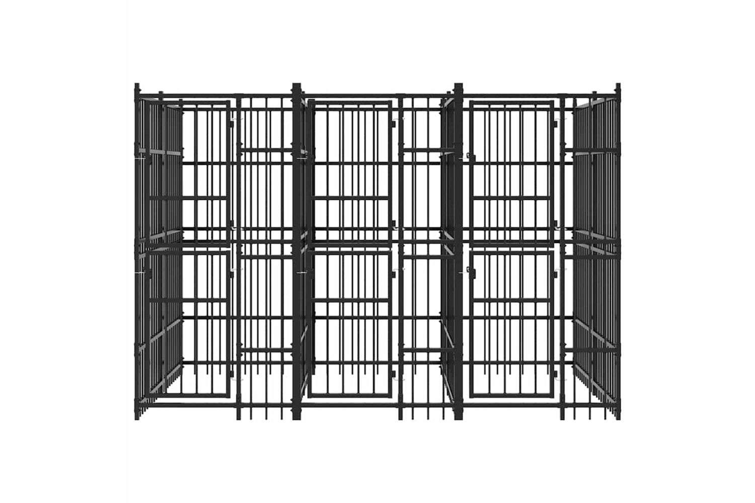 Vidaxl 3097939 Outdoor Dog Kennel Steel 7.37 M2-4