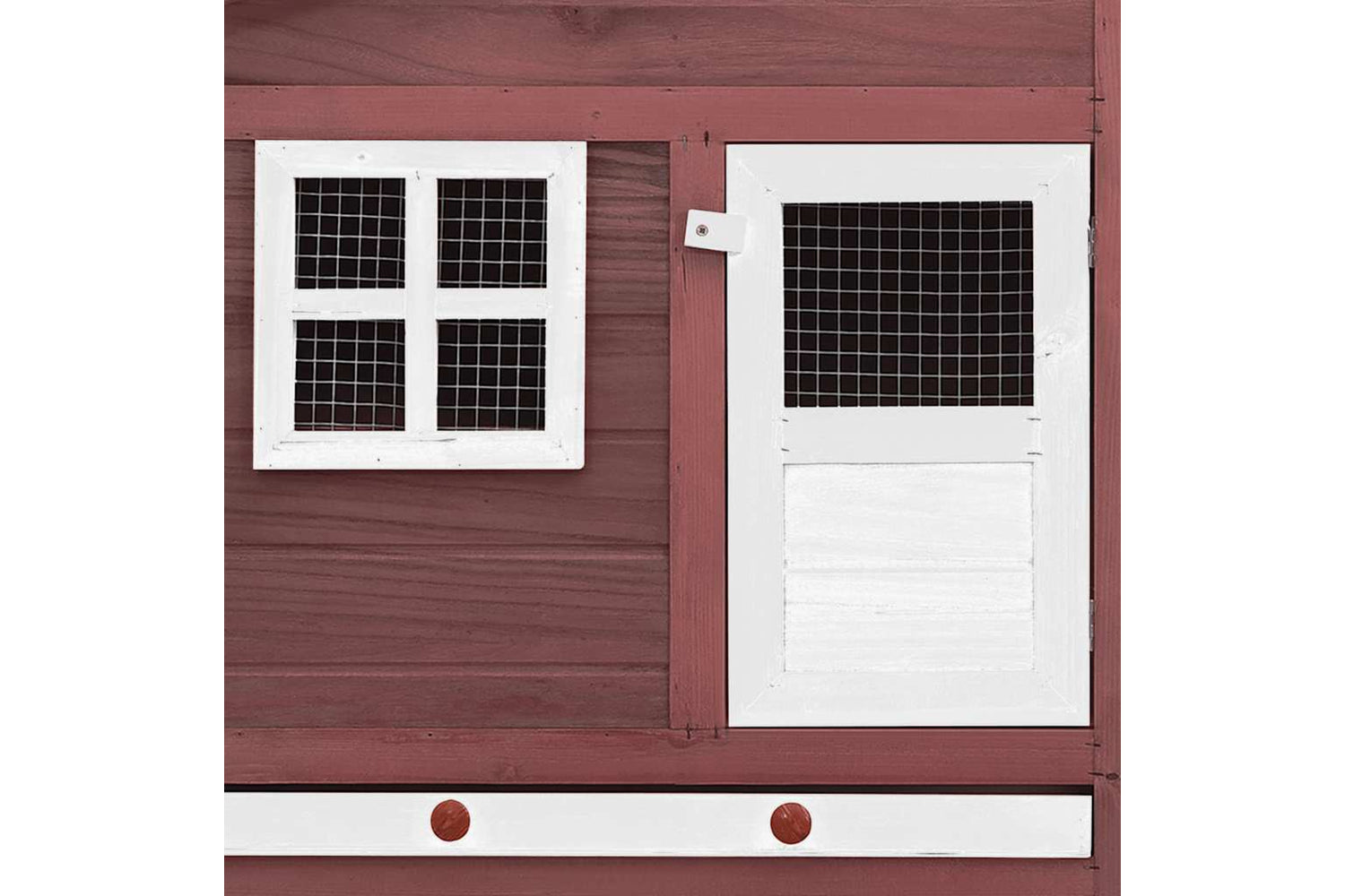 Vidaxl 170866 Chicken Coop With Nest Box Mocha And White Solid Fir Wood-7