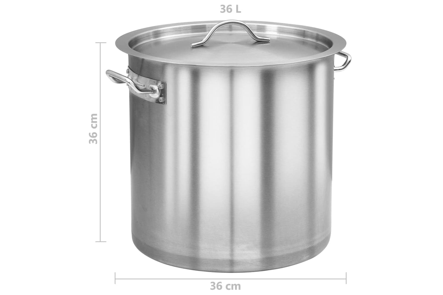 vidaXL 51134 Stock Pot 36 L 36x36cm Stainless Steel-7