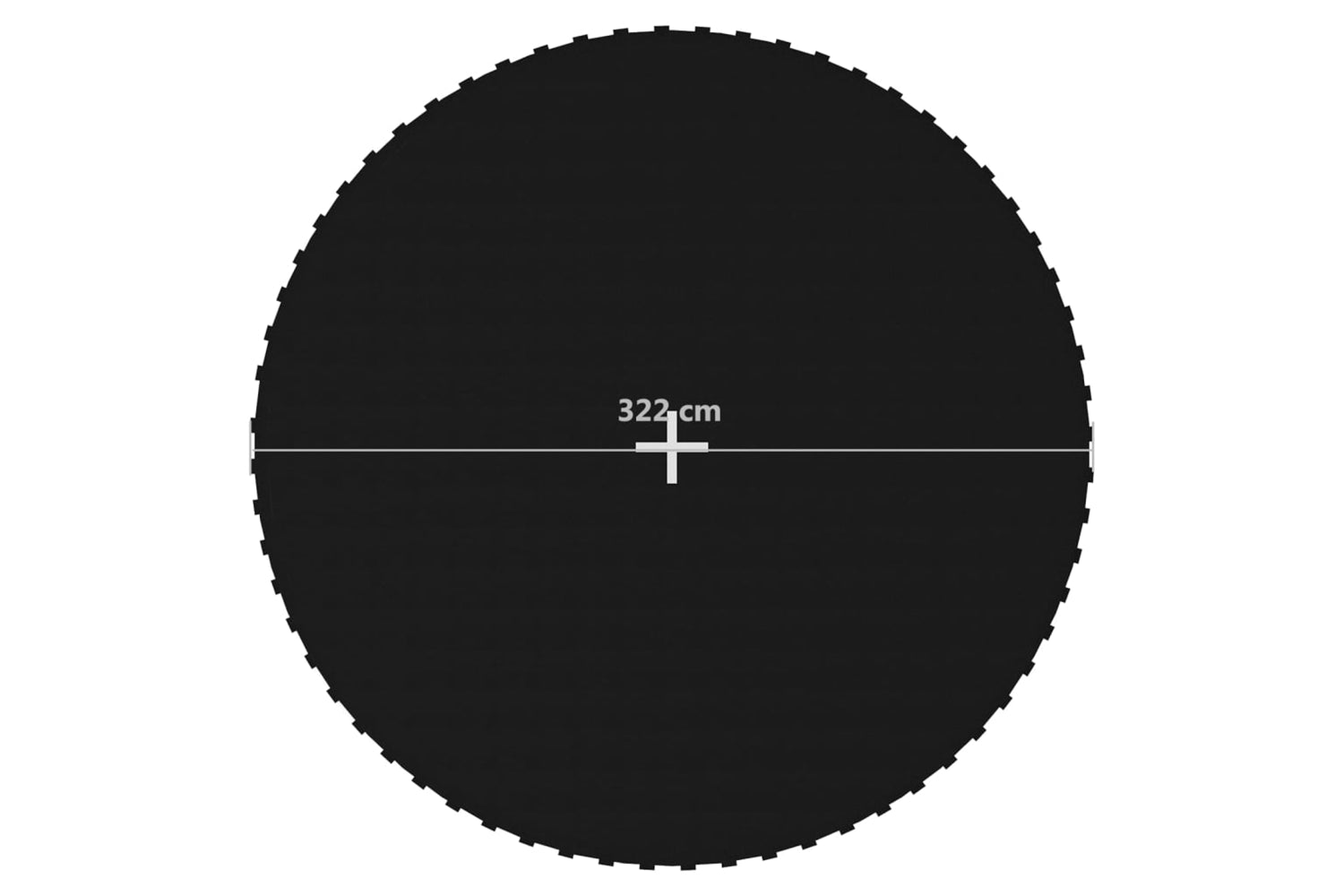vidaXL 92404 Jumping Mat Fabric Black For 12 Feet/3.66 M Round Trampoline-6