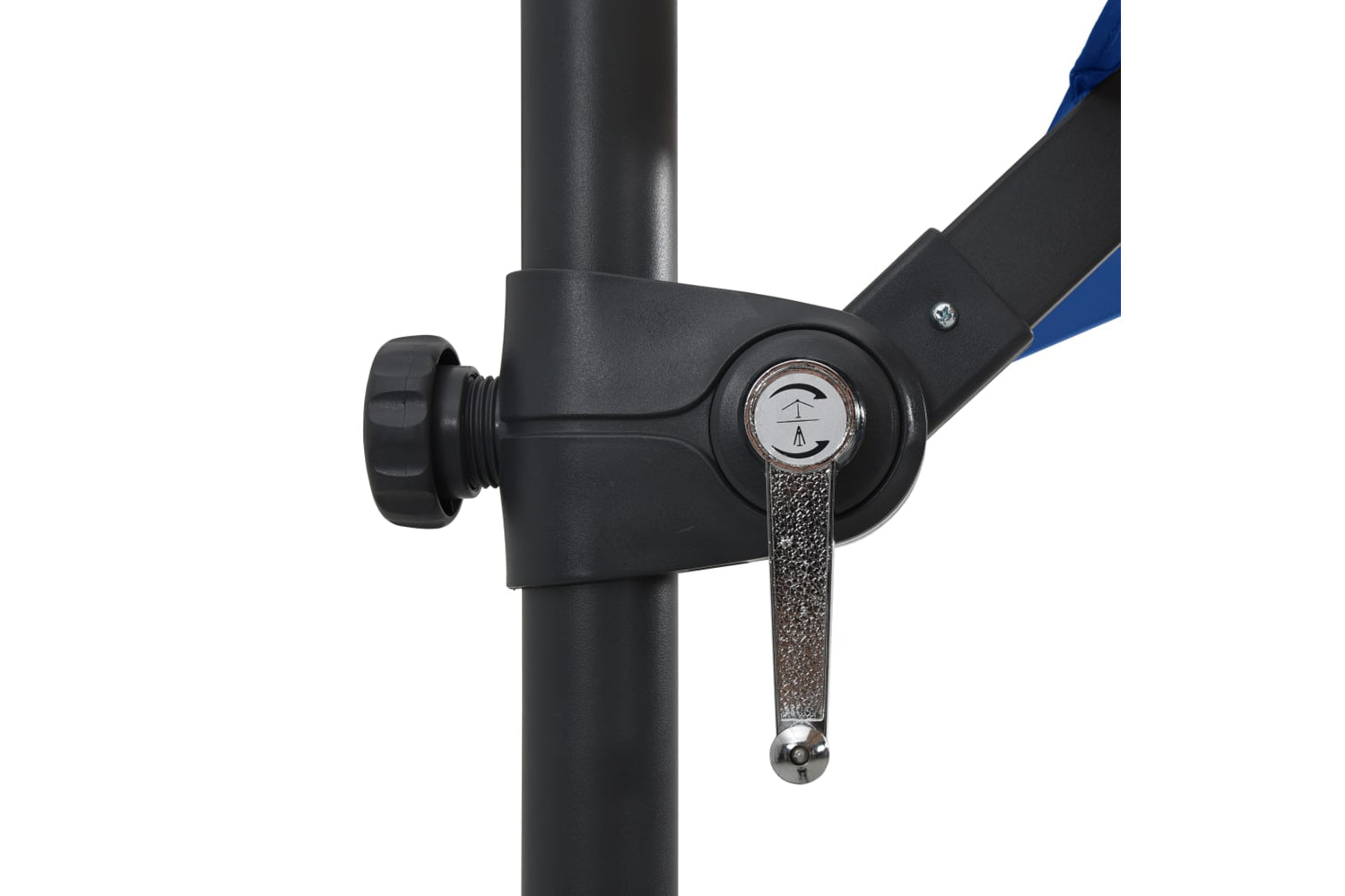 Vidaxl 46997 Cantilever Umbrella With Led Lights And Steel Pole 250x250 Cm Azure Blue-7