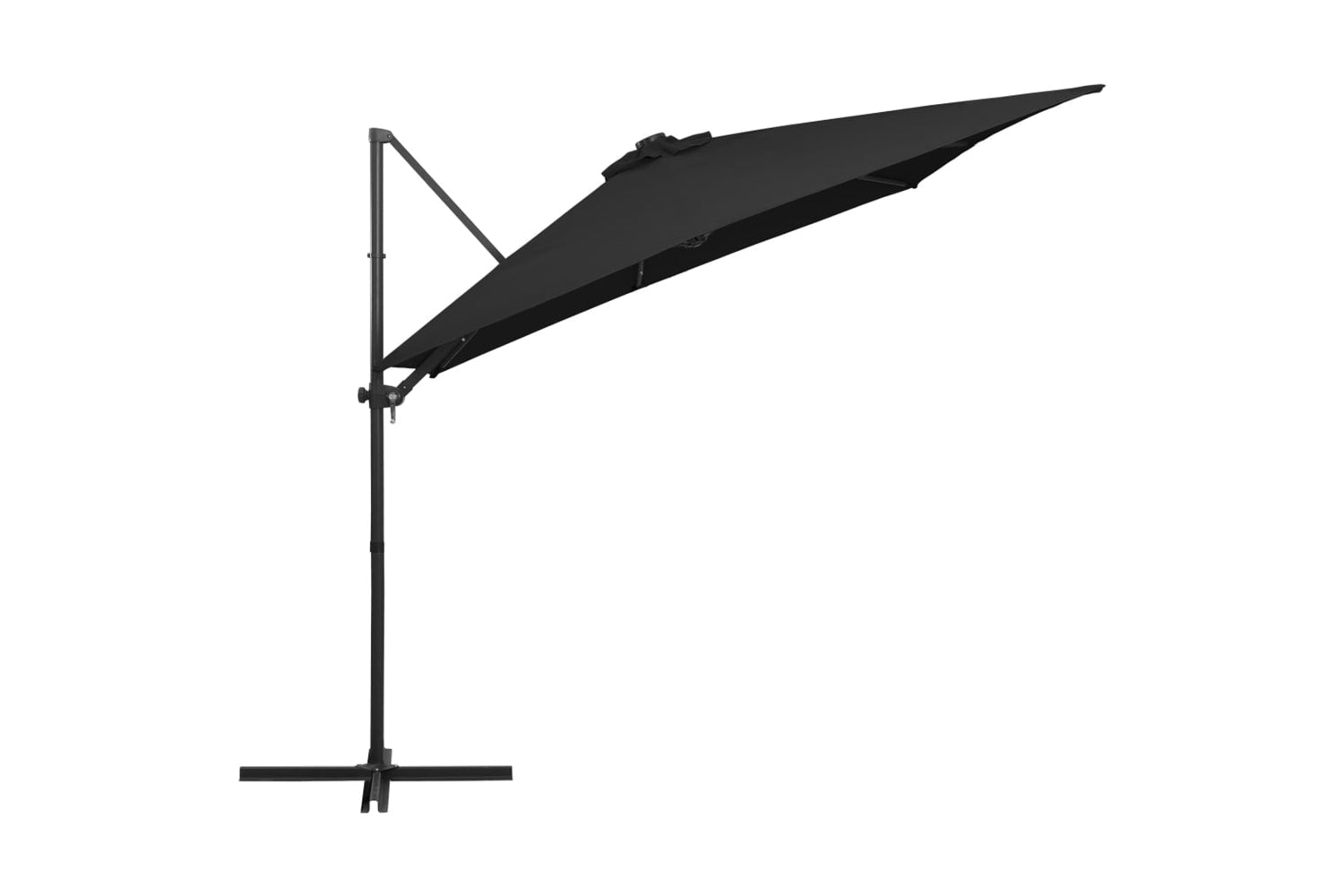 Vidaxl 46996 Cantilever Umbrella With Led Lights And Steel Pole 250x250 Cm Black-4