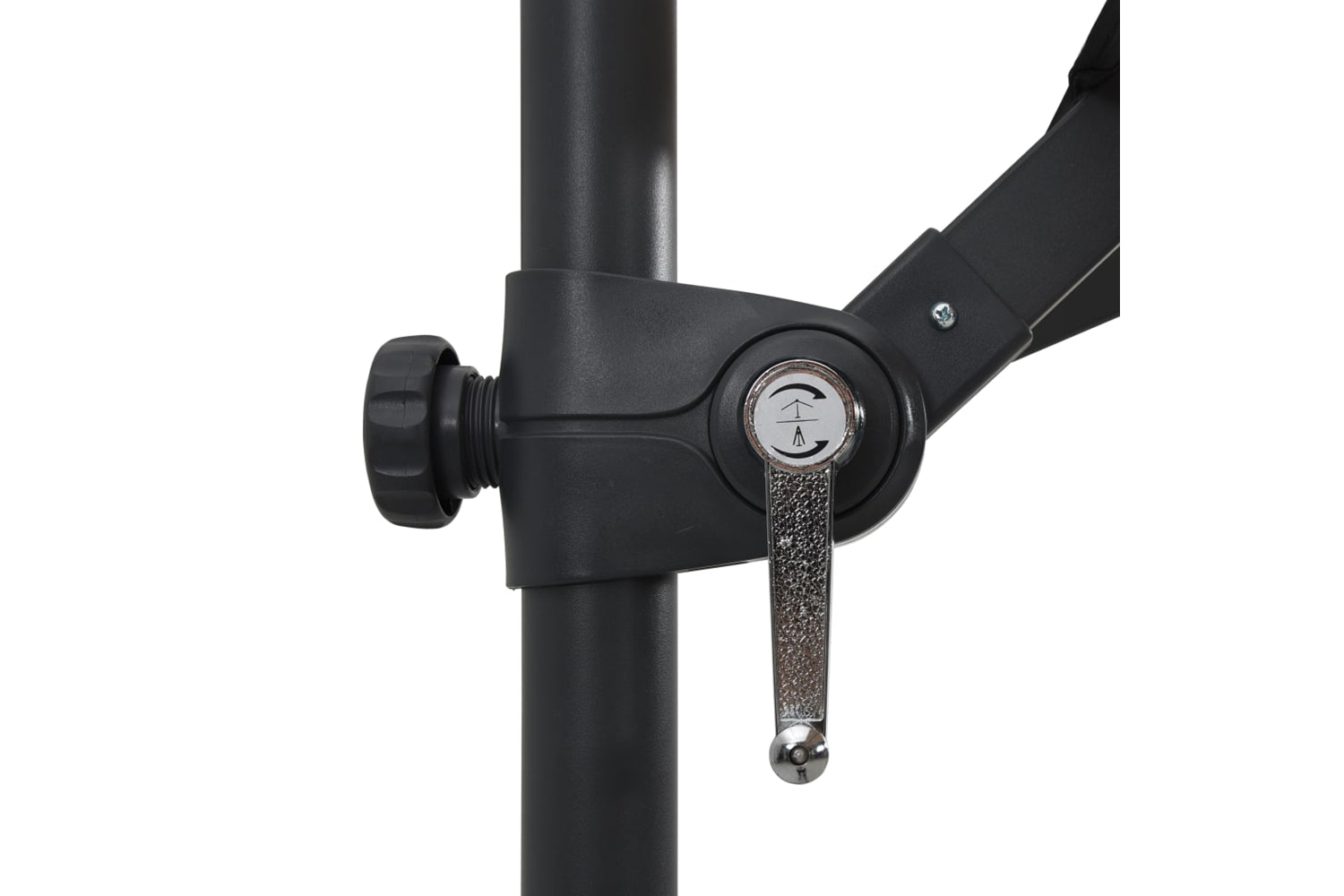 Vidaxl 46996 Cantilever Umbrella With Led Lights And Steel Pole 250x250 Cm Black-7