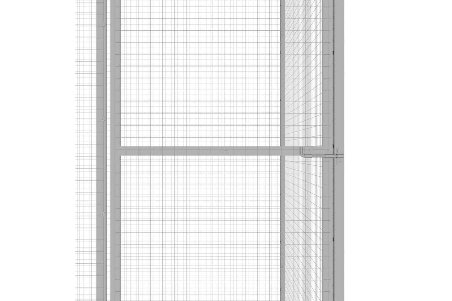 Vidaxl Cat Cage 3x1.5x1.5 M Galvanised Steel-4