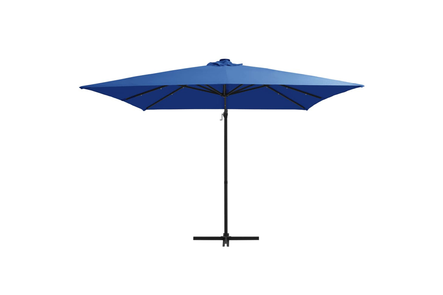 Vidaxl 46997 Cantilever Umbrella With Led Lights And Steel Pole 250x250 Cm Azure Blue-2
